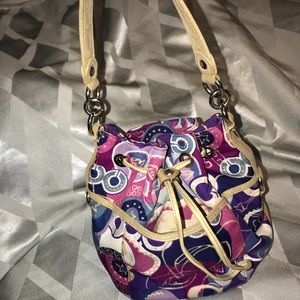Coach poppy drawstring purse
